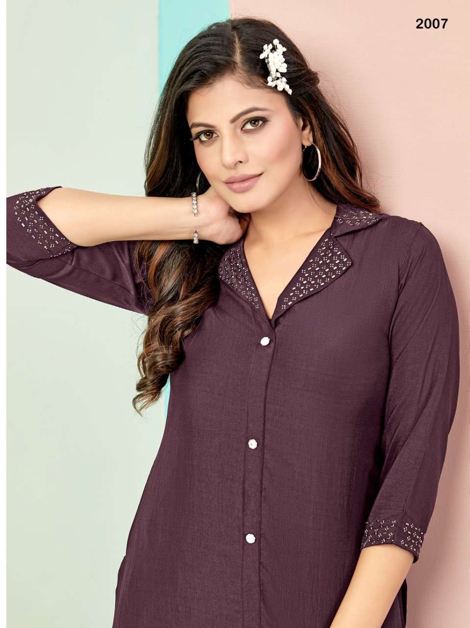 SOPHIA VOL 2 CHINON FABRIC AFGANI STYLIST HANDWORK CO ORD SET BY S3FOREVER BRAND 2007 C